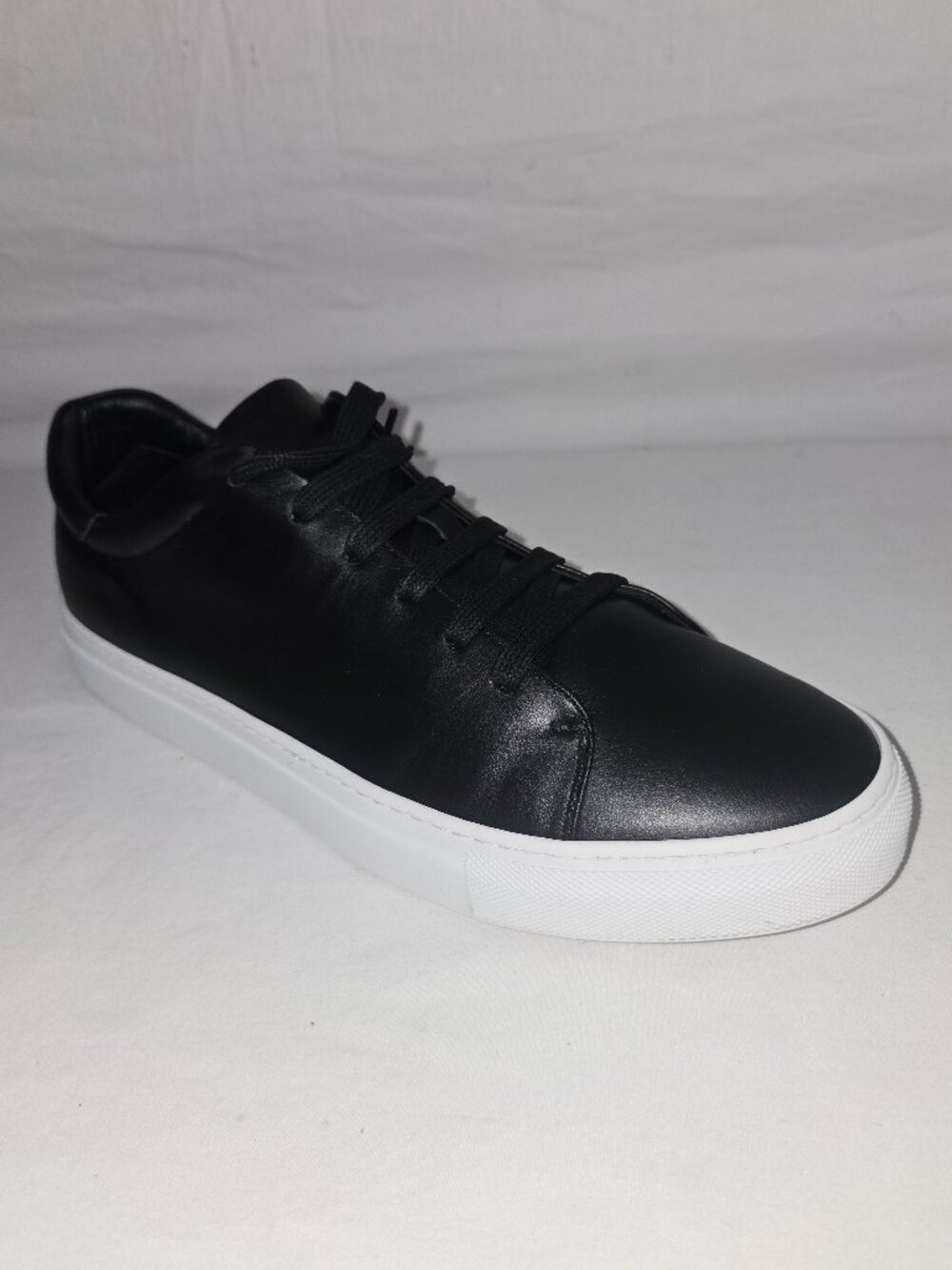 M. GEMI Black Low Top Italian Leather Sneaker Shoes Men's Size EU 45 / US 12